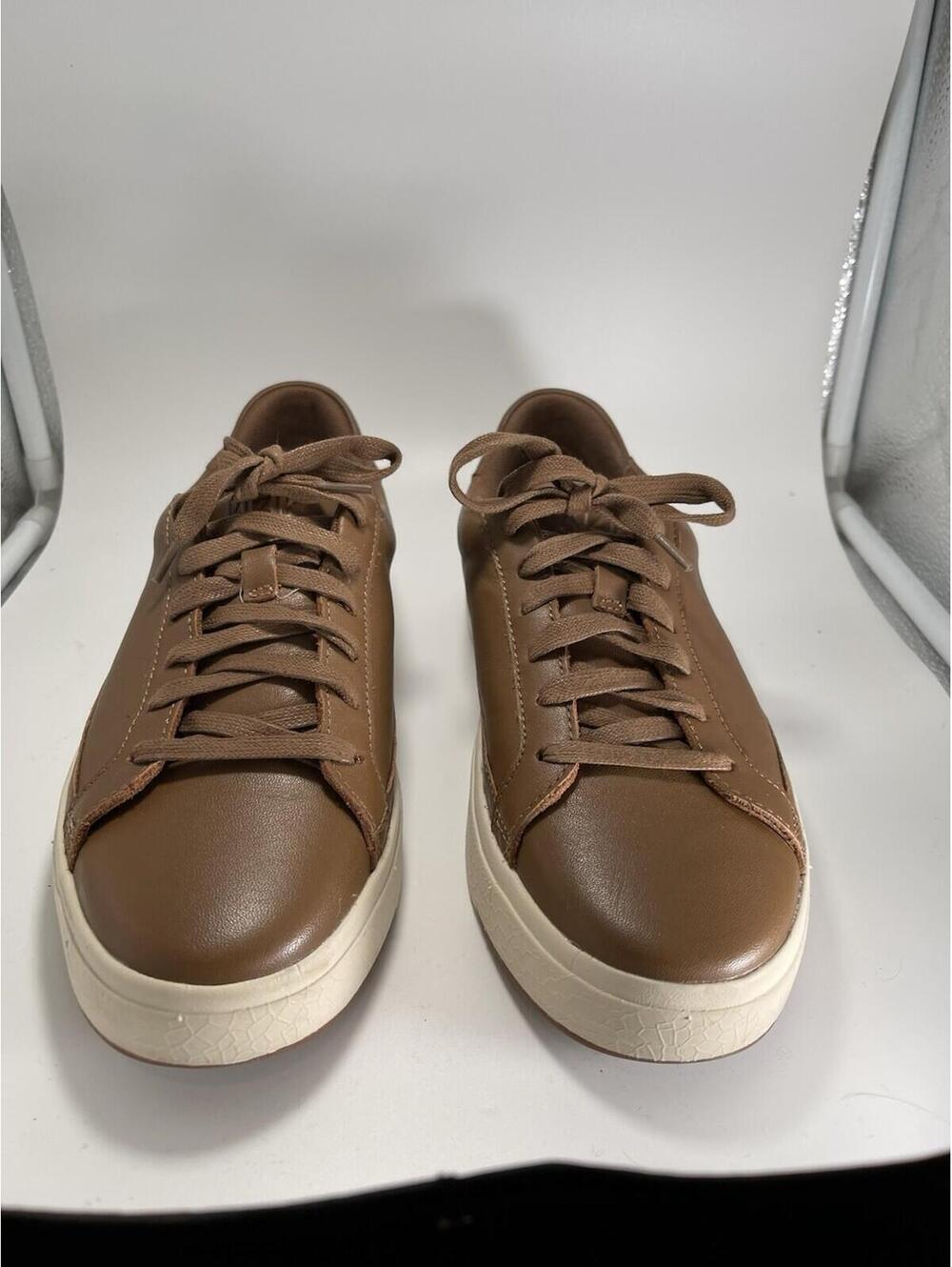 Kizik Vegas Cognac Brown Leather Hands Free Lace Sneaker Loafers Men’s 7.5 Wms 9 - Picture 7 of 7